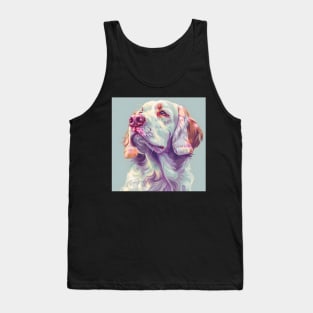 Clumber Spaniel in 80's Tank Top